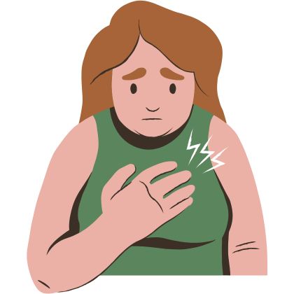 Ból w piersi